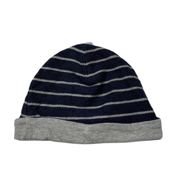 Boys striped, cotton hat / beanie, EUC, size 0,  