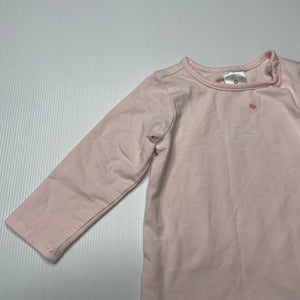 Girls Target, organic cotton blend long sleeve top, FUC, size 00,  