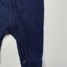 Load image into Gallery viewer, unisex Target, navy organic cotton blend zip romper, EUC, size 000,  