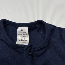 Load image into Gallery viewer, unisex Target, navy organic cotton blend zip romper, EUC, size 000,  
