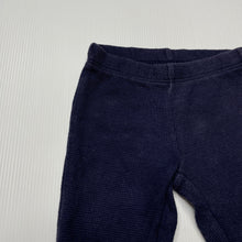 Load image into Gallery viewer, unisex Carters, blue waffle leggings / bottoms, elasticated, GUC, size 3 months,  