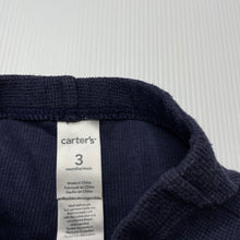 Load image into Gallery viewer, unisex Carters, blue waffle leggings / bottoms, elasticated, GUC, size 3 months,  