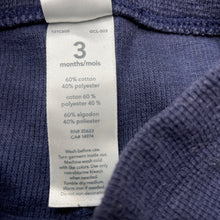 Load image into Gallery viewer, unisex Carters, blue waffle leggings / bottoms, elasticated, GUC, size 3 months,  