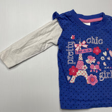 Load image into Gallery viewer, Girls Tiny Little Wonders, cotton long sleeve top, FUC, size 00,  