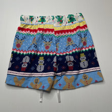 Load image into Gallery viewer, unisex Tilt, cotton Christmas pyjama shorts, elasticated, EUC, size 5,  