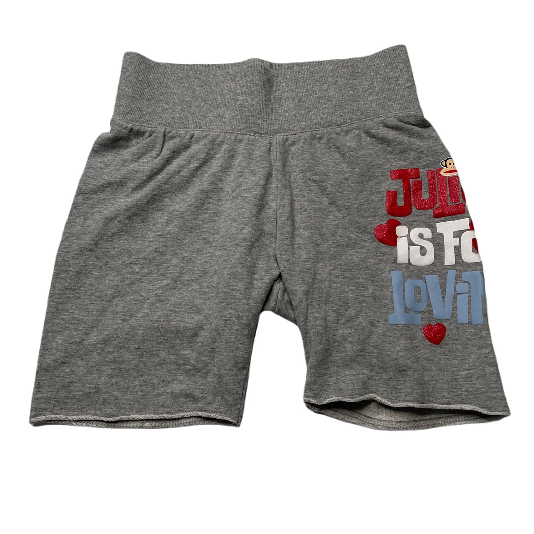 Girls Paul Frank, grey marle stretchy shorts, elasticated, GUC, size 8,  