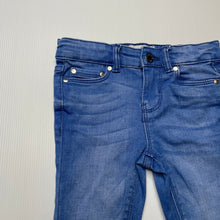 Load image into Gallery viewer, Girls Target, blue stretch denim jeans, adjustable, Inside leg: 27.5cm, GUC, size 1,  