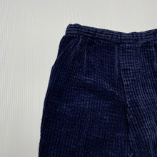 Load image into Gallery viewer, Boys blue, corduroy cotton pants / bottoms, elasticated, GUC, size 00,  