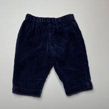 Load image into Gallery viewer, Boys blue, corduroy cotton pants / bottoms, elasticated, GUC, size 00,  