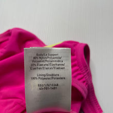 Load image into Gallery viewer, Girls Speedo, pink swim one-piece, discolouration on straps, FUC, size 1,  