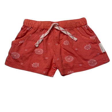 Girls purebaby, organic cotton shorts, elasticated, GUC, size 0,  