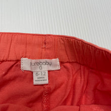 Load image into Gallery viewer, Girls purebaby, organic cotton shorts, elasticated, GUC, size 0,  