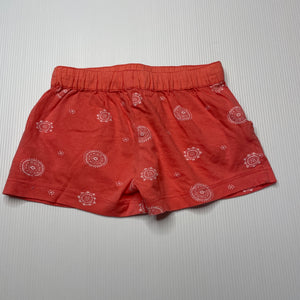 Girls purebaby, organic cotton shorts, elasticated, GUC, size 0,  