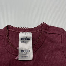 Load image into Gallery viewer, Girls Anko, soft feel long sleeve t-shirt / top, EUC, size 0000,  