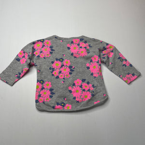Girls Bonds, floral long sleeve top / lightweight sweater, GUC, size 00,  