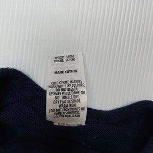 Girls Bonds, navy & white knitted cotton cardigan, EUC, size 0000,  