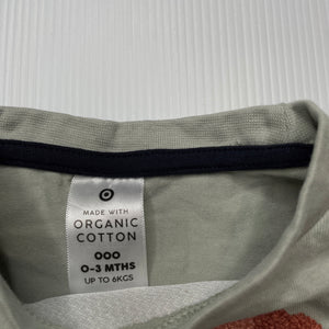 unisex Target, organic cotton blend t-shirt / top, GUC, size 000,  