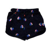 Load image into Gallery viewer, Girls Cotton On, navy shorts, elasticated, hearts, GUC, size 2,  