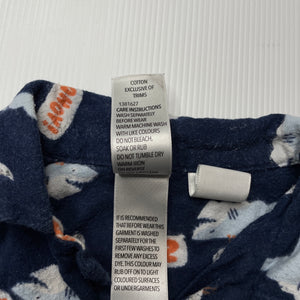 Boys Brilliant Basics, flannel cotton pyjama top, sharks, FUC, size 2,  