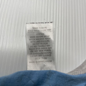 Boys Target, blue cotton singlet top, EUC, size 000,  