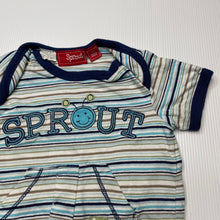 Load image into Gallery viewer, Boys Sprout, striped cotton romper, FUC, size 000,  