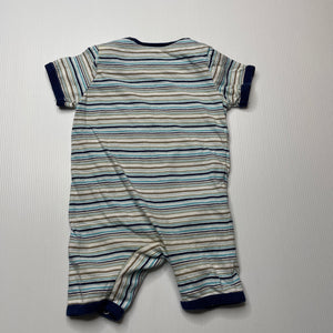 Boys Sprout, striped cotton romper, FUC, size 000,  