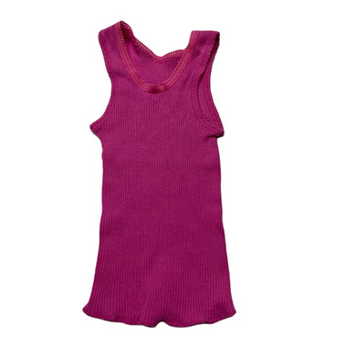 Girls Bonds, pink ribbed cotton singlet top, EUC, size 0000,  