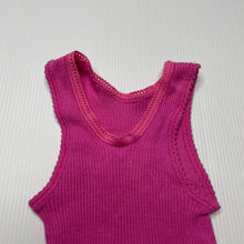 Load image into Gallery viewer, Girls Bonds, pink ribbed cotton singlet top, EUC, size 0000,  