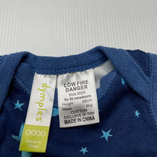 Load image into Gallery viewer, unisex Dymples, blue cotton romper, GUC, size 0000,  