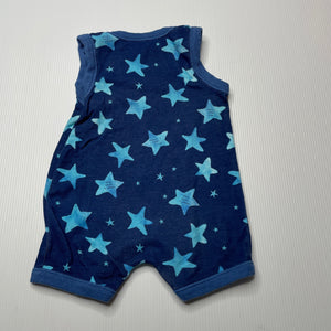 unisex Dymples, blue cotton romper, GUC, size 0000,  