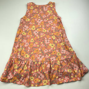 Girls Anko, floral cotton casual summer dress, EUC, size 6, L: 54cm at front