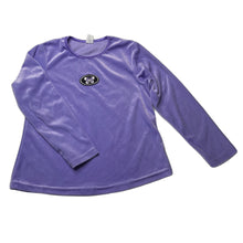 Load image into Gallery viewer, Girls Target, vintage purple velour long sleeve top, GUC, size 8,  