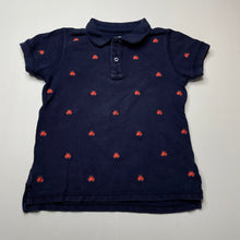 Load image into Gallery viewer, Boys Country Road, embroidered navy cotto polo shirt top, FUC, size 4,  