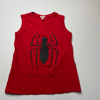 Boys Marvel, Spiderman cotton singlet / tank top, EUC, size 8-9,  