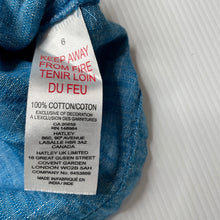 Load image into Gallery viewer, Girls Hatley, embroidered lightweight cotton top, GUC, size 6,  