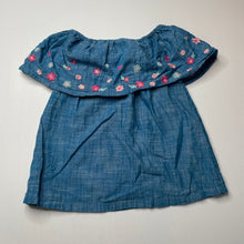 Load image into Gallery viewer, Girls Hatley, embroidered lightweight cotton top, GUC, size 6,  
