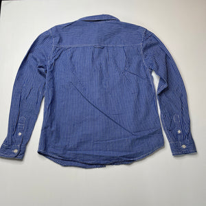 Boys Cotton On, blue check lightweight cotton long sleeve shirt, EUC, size 11,  