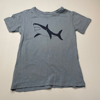 Boys Anko, blue cotton t-shirt / top, shark, GUC, size 7,  