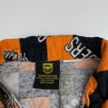 Load image into Gallery viewer, Boys NRL Supporter, Wests Tigers flannel cotton pyjama top, FUC, size 7,  