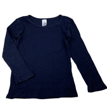 Load image into Gallery viewer, Girls Target, navy ribbed cotton long sleeve top, GUC, size 6-8,  