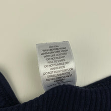 Load image into Gallery viewer, Girls Target, navy ribbed cotton long sleeve top, GUC, size 6-8,  
