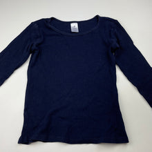 Load image into Gallery viewer, Girls Target, navy ribbed cotton long sleeve top, GUC, size 6-8,  