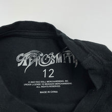 Load image into Gallery viewer, Girls Aerosmith, stretchy cropped t-shirt / top, L: 38cm, armpit to armpit: 39cm, GUC, size 12-14,  