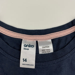 Girls Anko, cotton pyjama t-shirt / top, dogs, EUC, size 14,  