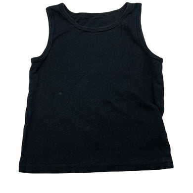 Boys Brilliant Basics, black cotton singlet / tank top, FUC, size 6-8,  