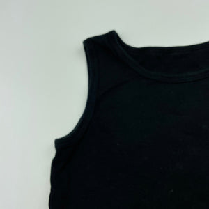 Boys Brilliant Basics, black cotton singlet / tank top, FUC, size 6-8,  