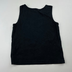 Boys Brilliant Basics, black cotton singlet / tank top, FUC, size 6-8,  