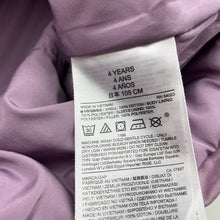 Load image into Gallery viewer, Girls GAP, purple cotton zip up jacket / coat, L: 51cm, discolouration, FUC, size 4,  