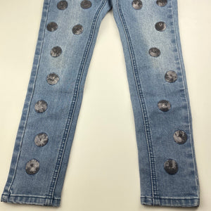 Girls Seed, stretch denim jeans, adjustable, Inside leg: 51.5cm, W: 27cm across, size label removed, FUC, size 7-8,  