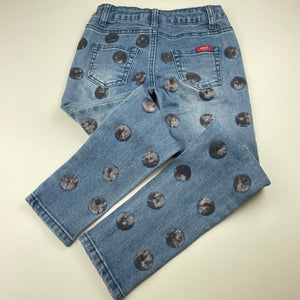 Girls Seed, stretch denim jeans, adjustable, Inside leg: 51.5cm, W: 27cm across, size label removed, FUC, size 7-8,  